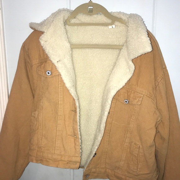 Tan fluffy coat Clearance